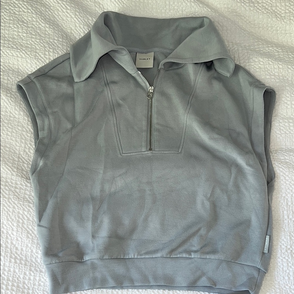 Varley Light Blue Short Sleeve Zip Polo and Shorts Set - Picture 4 of 14